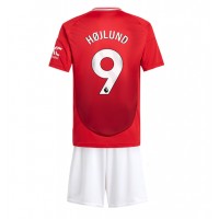 Manchester United Rasmus Hojlund #9 Domáci Detský futbalový dres 2024-25 Krátky Rukáv (+ trenírky)